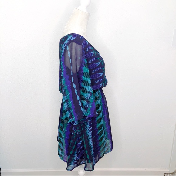 Angie One shoulder IKAT Dress Size Medium - Picture 2 of 8